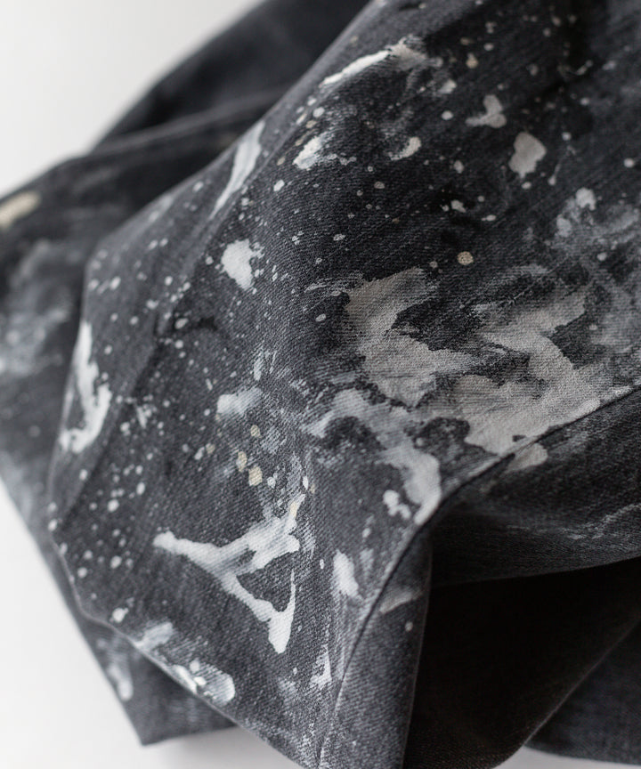 INTÉRIM - インテリムのMILK PAINT USED BLACK DENIM 2-TUCK STRAIGHT SLACKS - PU.BLACK公式通販サイトsession福岡セレクトショップ