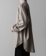 画像をギャラリービューアに読み込む, ssstein(シュタイン)のC/SI TWILL OVERSIZED REGULAR COLLAR SHIRT - GREIGEの公式通販サイトsession福岡セレクトショップ
