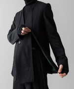 画像をギャラリービューアに読み込む, SUBLATIONS サブレーションズのHEAVY WOOL NO COLLAR PRISONER JACKET - BLACKの公式通販サイトsession福岡セレクトショップ
