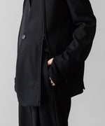 画像をギャラリービューアに読み込む, SUBLATIONS サブレーションズのHEAVY WOOL NO COLLAR PRISONER JACKET - BLACKの公式通販サイトsession福岡セレクトショップ
