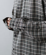 画像をギャラリービューアに読み込む, CODA コーダ GREY CHECK VISCOSE RAW EDGES SHIFT SHIRT - GREY CHECK 公式通販サイトsession福岡セレクトショップ
