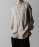 画像をギャラリービューアに読み込む, ssstein(シュタイン)のC/SI TWILL OVERSIZED REGULAR COLLAR SHIRT - GREIGEの公式通販サイトsession福岡セレクトショップ
