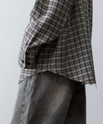 画像をギャラリービューアに読み込む, CODA コーダ GREY CHECK VISCOSE RAW EDGES SHIFT SHIRT - GREY CHECK 公式通販サイトsession福岡セレクトショップ
