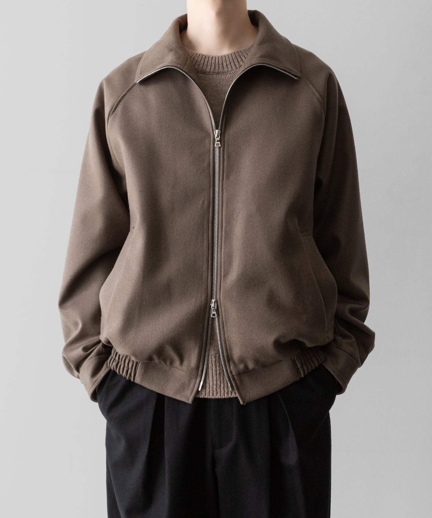 ssstein(シュタイン)の24AWコレクション MELTON ZIP UP BLOUSON - DARK GREIGE 公式通販サイトsession福岡セレクトショップ