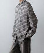 画像をギャラリービューアに読み込む, CODA コーダ GREY CHECK VISCOSE RAW EDGES SHIFT SHIRT - GREY CHECK 公式通販サイトsession福岡セレクトショップ
