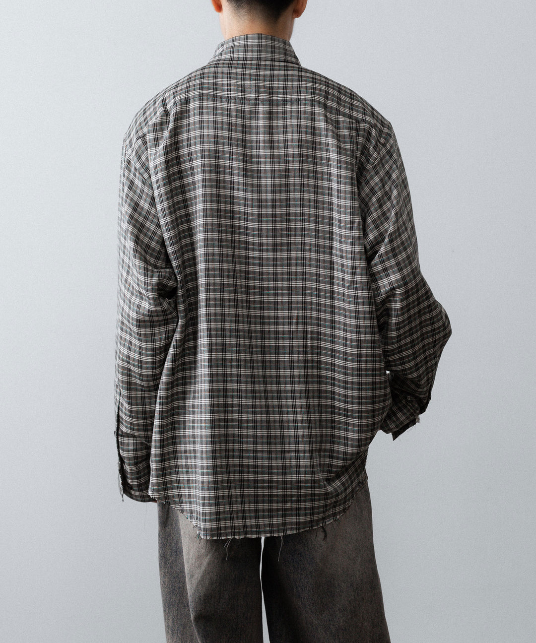 CODA コーダ GREY CHECK VISCOSE RAW EDGES SHIFT SHIRT - GREY CHECK 公式通販サイトsession福岡セレクトショップ