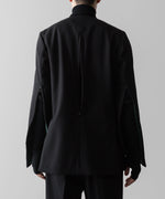 画像をギャラリービューアに読み込む, SUBLATIONS サブレーションズのHEAVY WOOL NO COLLAR PRISONER JACKET - BLACKの公式通販サイトsession福岡セレクトショップ
