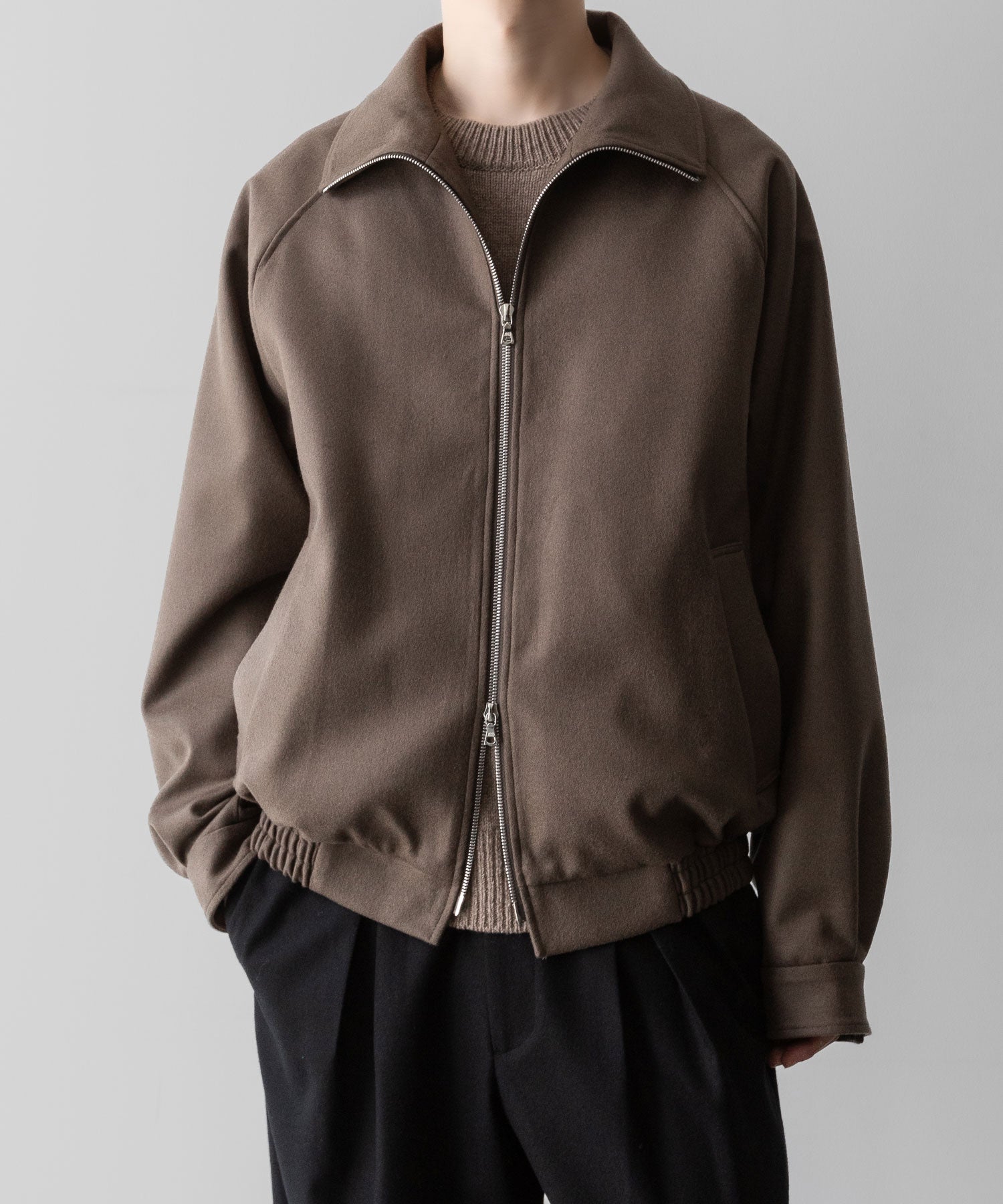 ssstein(シュタイン)の24AWコレクション MELTON ZIP UP BLOUSON - DARK GREIGE 公式通販サイトsession福岡セレクトショップ