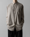 【ssstein】C/SI TWILL OVERSIZED REGULAR COLLAR SHIRT - GREIGE