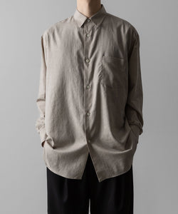 ssstein(シュタイン)のC/SI TWILL OVERSIZED REGULAR COLLAR SHIRT - GREIGEの公式通販サイトsession福岡セレクトショップ