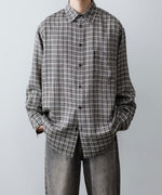画像をギャラリービューアに読み込む, CODA コーダ GREY CHECK VISCOSE RAW EDGES SHIFT SHIRT - GREY CHECK 公式通販サイトsession福岡セレクトショップ
