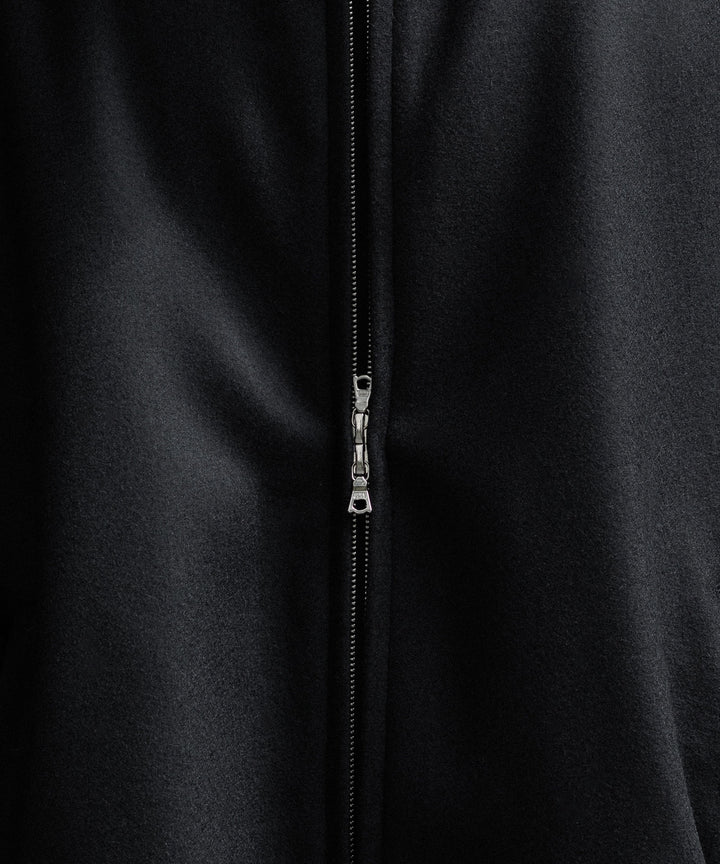 【ssstein】MELTON OVERSIZED ZIP JACKET - BLACK