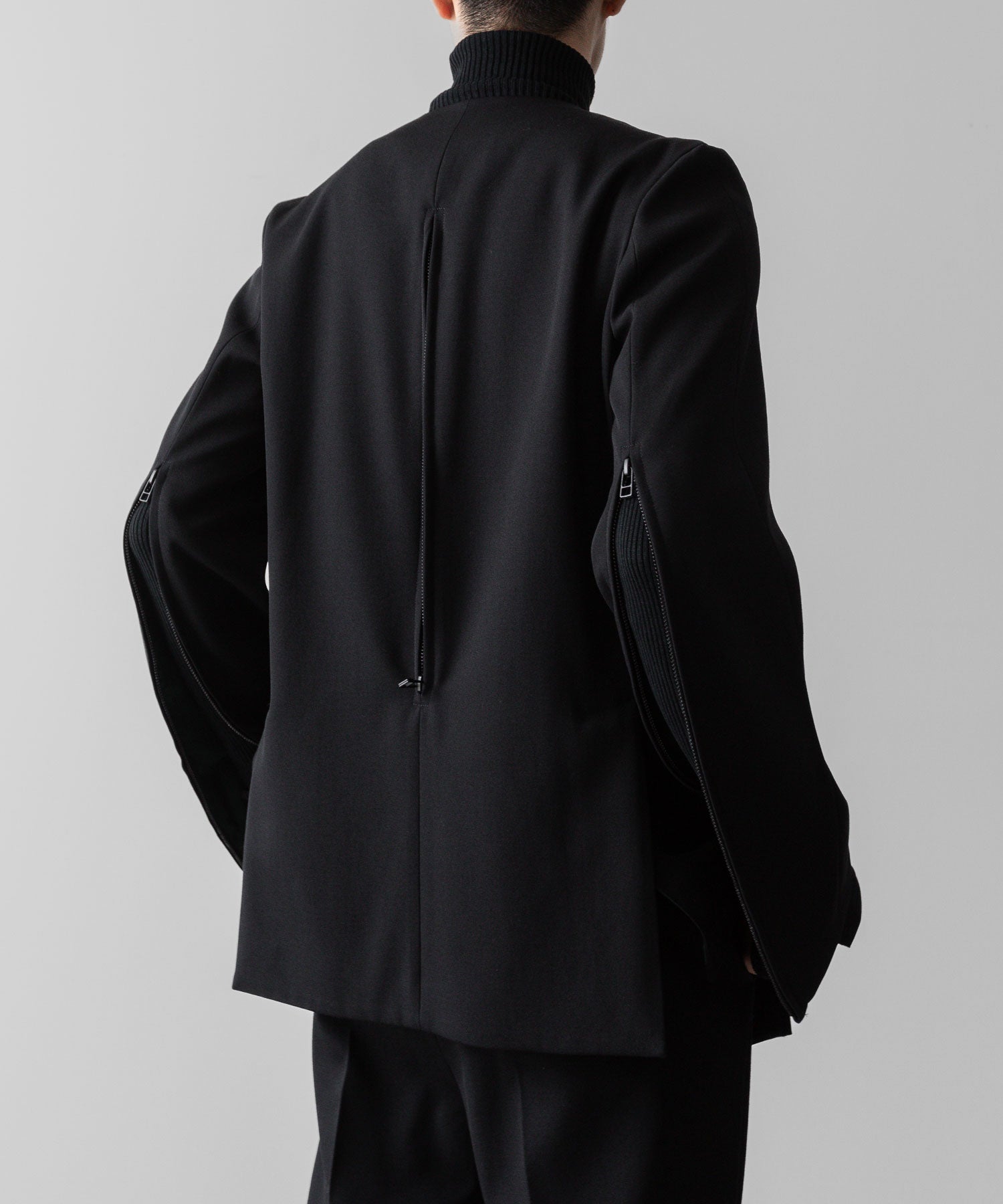 SUBLATIONS サブレーションズのHEAVY WOOL NO COLLAR PRISONER JACKET - BLACKの公式通販サイトsession福岡セレクトショップ