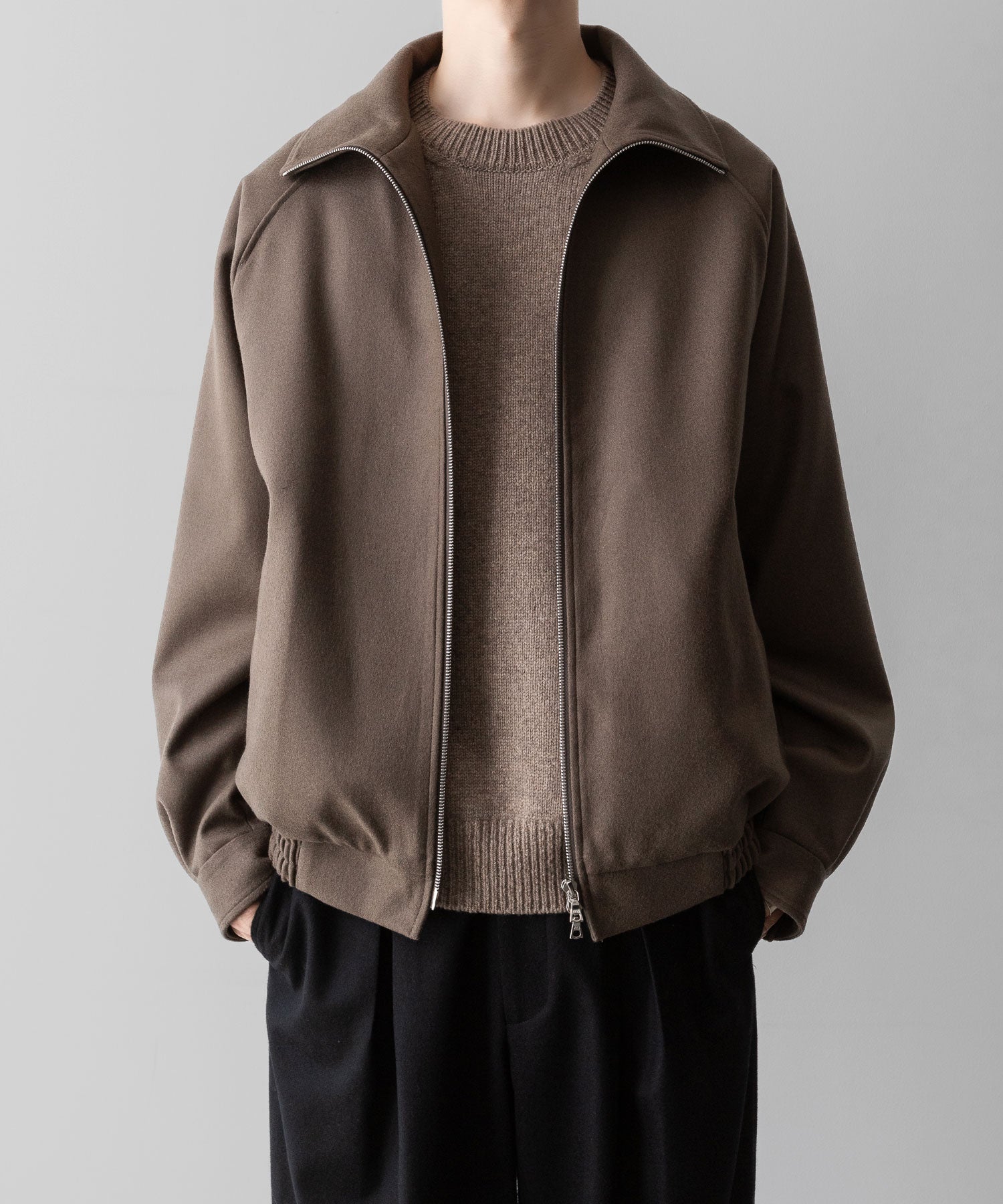 ssstein(シュタイン)の24AWコレクション MELTON ZIP UP BLOUSON - DARK GREIGE 公式通販サイトsession福岡セレクトショップ