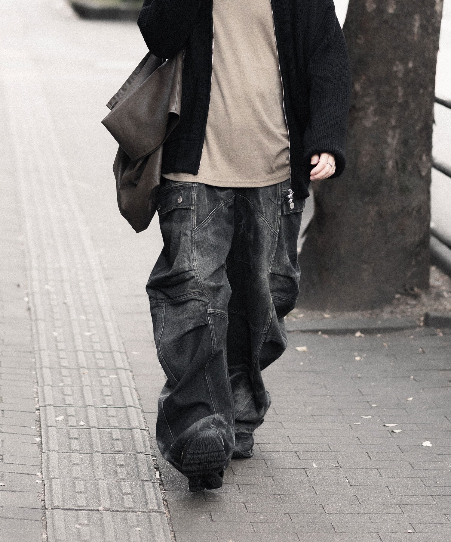 SUBLATIONS サブレーションズのDENIM BANANA CUTTING PANTSのUSED BLACK 公式通販サイトsession福岡セレクトショップ