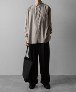 ssstein(シュタイン)のC/SI TWILL OVERSIZED REGULAR COLLAR SHIRT - GREIGEの公式通販サイトsession福岡セレクトショップ