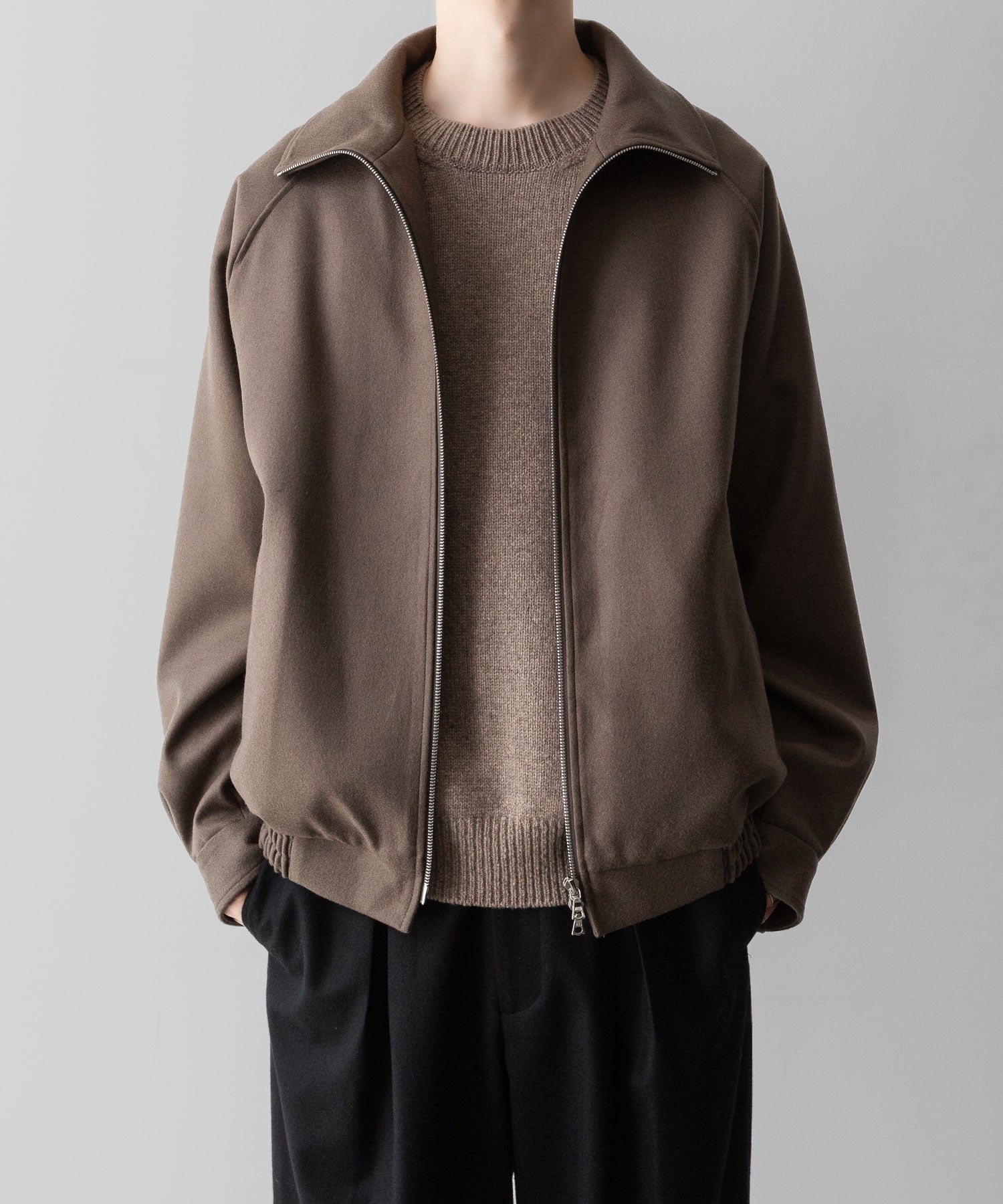 ssstein(シュタイン)の24AWコレクション MELTON ZIP UP BLOUSON - DARK GREIGE 公式通販サイトsession福岡セレクトショップ