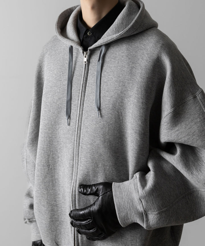 ssstein(シュタイン)のCOTTON DOUBLE KNIT TUCKED ZIP HOODIE - TOP GREYの公式通販サイトsession福岡セレクトショップ