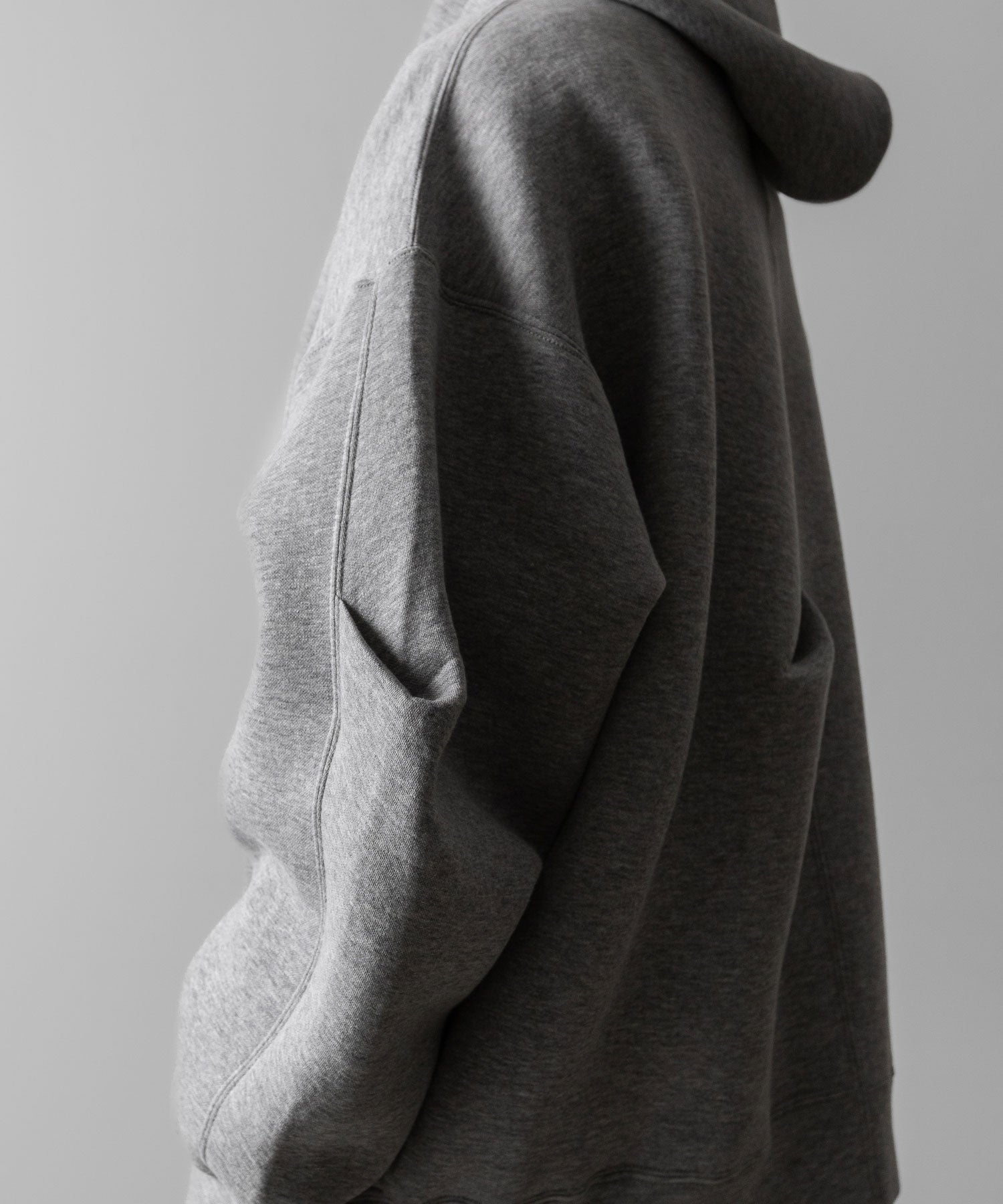 ssstein(シュタイン)のCOTTON DOUBLE KNIT TUCKED ZIP HOODIE - TOP GREYの公式通販サイトsession福岡セレクトショップ