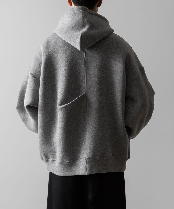 ssstein(シュタイン)のCOTTON DOUBLE KNIT TUCKED ZIP HOODIE - TOP GREYの公式通販サイトsession福岡セレクトショップ