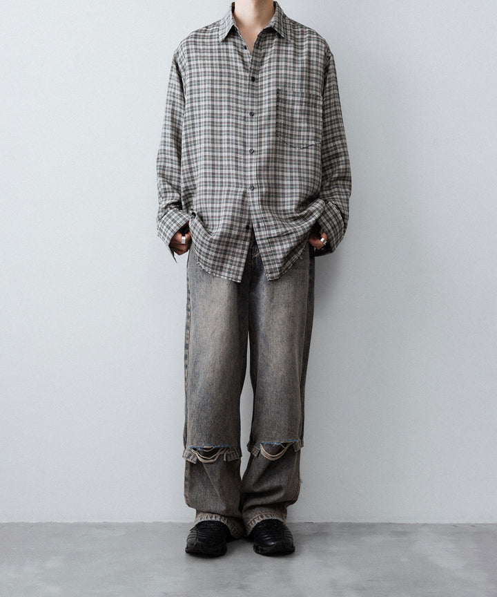 CODA コーダ GREY ACID WASH LAYERED HYBRID JEANSのGREY ACID WASH 公式通販サイトsession福岡セレクトショップ