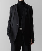 画像をギャラリービューアに読み込む, SUBLATIONS サブレーションズのHEAVY WOOL NO COLLAR PRISONER JACKET - BLACKの公式通販サイトsession福岡セレクトショップ
