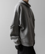 画像をギャラリービューアに読み込む, ssstein(シュタイン)のCOTTON DOUBLE KNIT TUCKED ZIP HOODIE - TOP GREYの公式通販サイトsession福岡セレクトショップ
