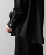 画像をギャラリービューアに読み込む, ssstein(シュタイン)のC/SI TWILL OVERSIZED REGULAR COLLAR SHIRT - BLACKの公式通販サイトsession福岡セレクトショップ
