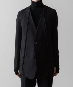 SUBLATIONS サブレーションズのHEAVY WOOL NO COLLAR PRISONER JACKET - BLACKの公式通販サイトsession福岡セレクトショップ