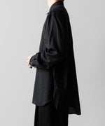 画像をギャラリービューアに読み込む, ssstein(シュタイン)のC/SI TWILL OVERSIZED REGULAR COLLAR SHIRT - BLACKの公式通販サイトsession福岡セレクトショップ
