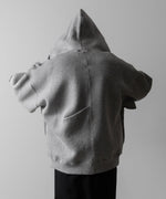 画像をギャラリービューアに読み込む, ssstein(シュタイン)のCOTTON DOUBLE KNIT TUCKED ZIP HOODIE - TOP GREYの公式通販サイトsession福岡セレクトショップ
