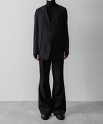 画像をギャラリービューアに読み込む, SUBLATIONS サブレーションズのHEAVY WOOL NO COLLAR PRISONER JACKET - BLACKの公式通販サイトsession福岡セレクトショップ
