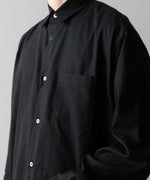 画像をギャラリービューアに読み込む, ssstein(シュタイン)のC/SI TWILL OVERSIZED REGULAR COLLAR SHIRT - BLACKの公式通販サイトsession福岡セレクトショップ
