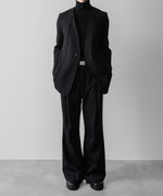 画像をギャラリービューアに読み込む, SUBLATIONS サブレーションズのHEAVY WOOL NO COLLAR PRISONER JACKET - BLACKの公式通販サイトsession福岡セレクトショップ
