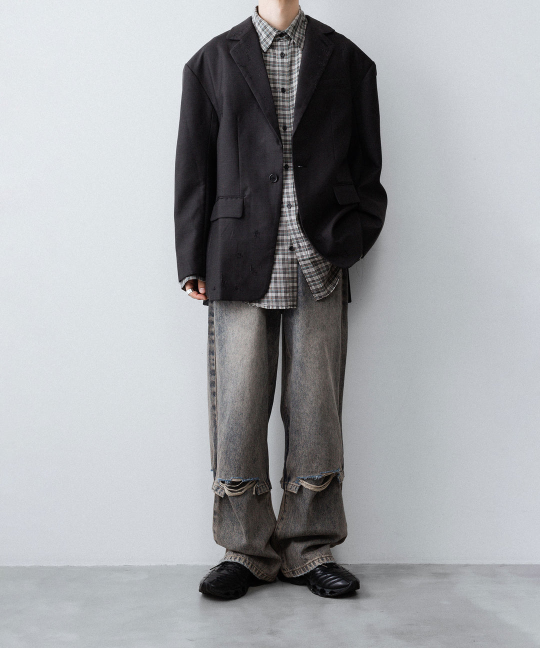 CODA コーダ GREY ACID WASH LAYERED HYBRID JEANSのGREY ACID WASH 公式通販サイトsession福岡セレクトショップ
