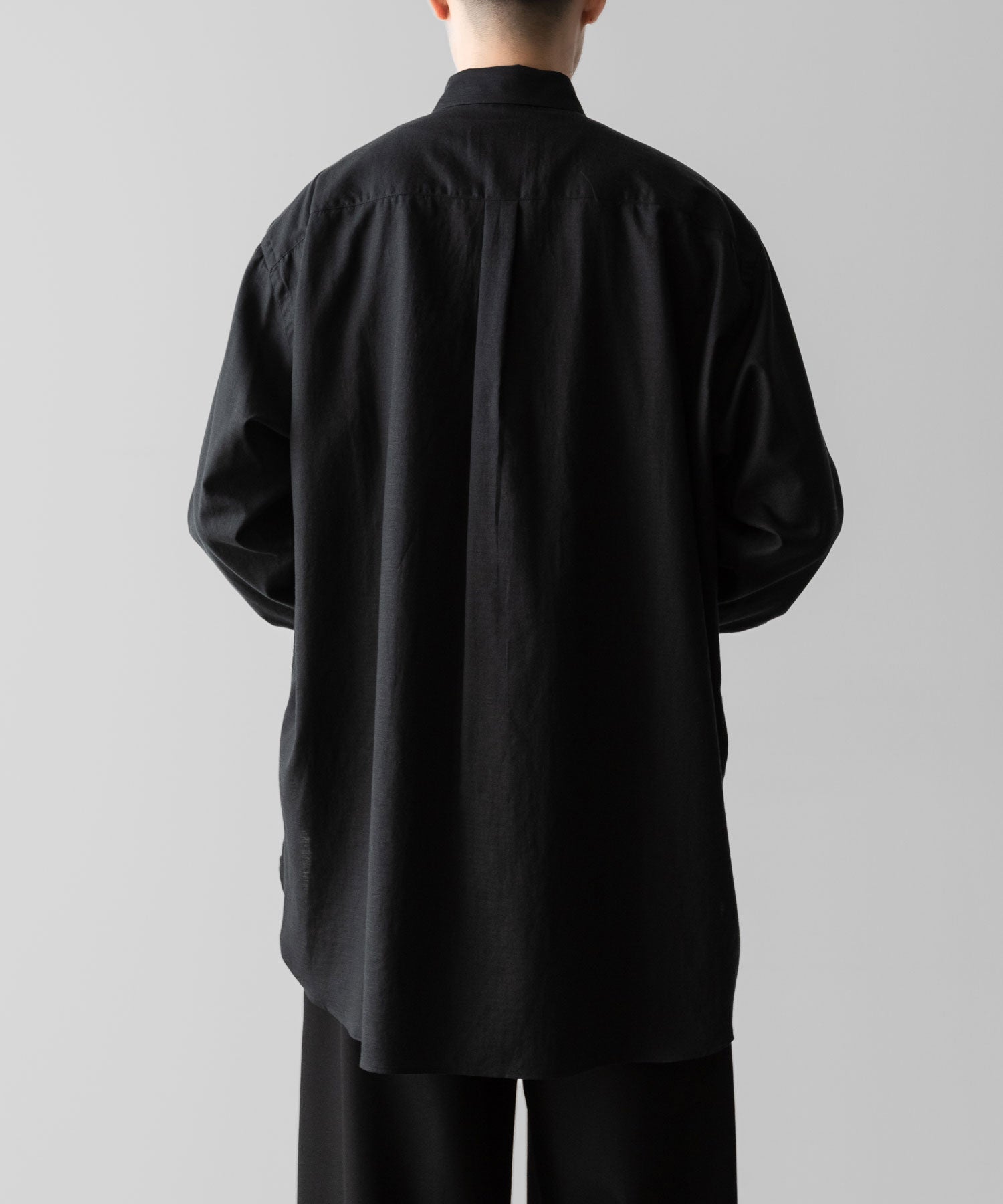 ssstein(シュタイン)のC/SI TWILL OVERSIZED REGULAR COLLAR SHIRT - BLACKの公式通販サイトsession福岡セレクトショップ