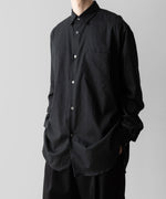 画像をギャラリービューアに読み込む, ssstein(シュタイン)のC/SI TWILL OVERSIZED REGULAR COLLAR SHIRT - BLACKの公式通販サイトsession福岡セレクトショップ
