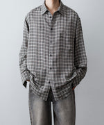 画像をギャラリービューアに読み込む, CODA コーダ GREY CHECK VISCOSE RAW EDGES SHIFT SHIRT - GREY CHECK 公式通販サイトsession福岡セレクトショップ
