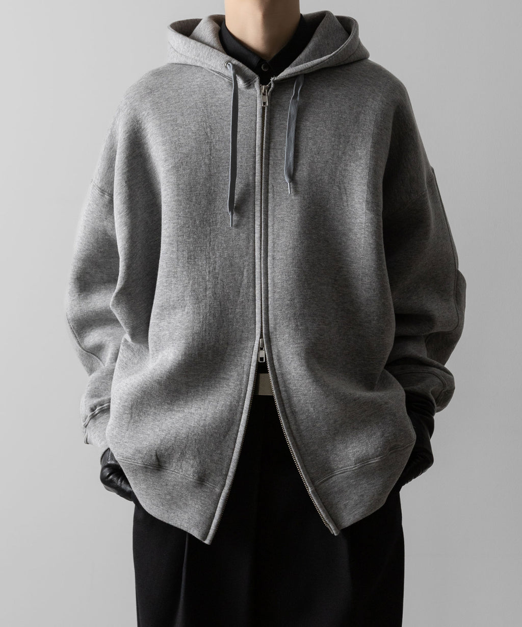 ssstein(シュタイン)のCOTTON DOUBLE KNIT TUCKED ZIP HOODIE - TOP GREYの公式通販サイトsession福岡セレクトショップ