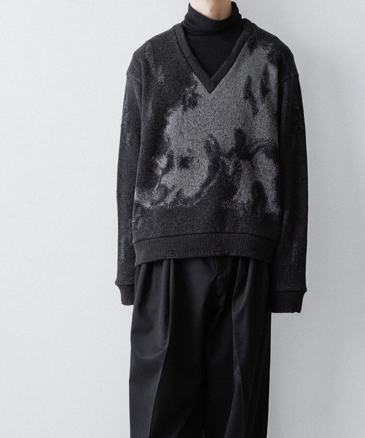 SUBLATIONS サブレーションズの26SSのANIMAL JACQUARD V-NECK KNIの公式通販サイトsession福岡セレクトショップ