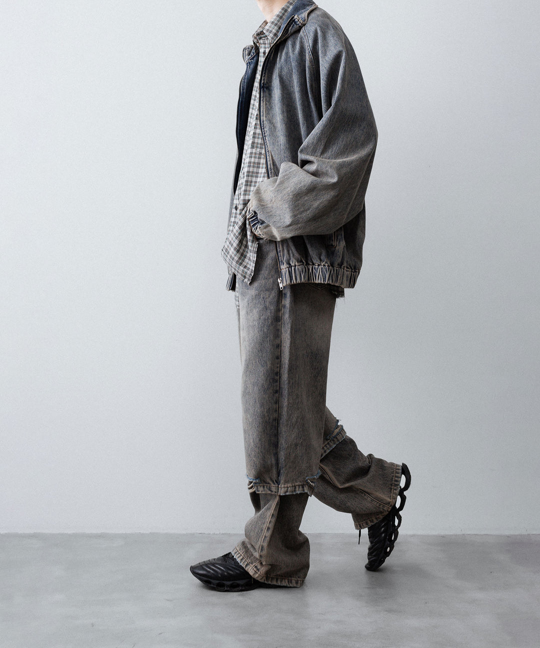 CODA コーダ GREY CHECK VISCOSE RAW EDGES SHIFT SHIRT - GREY CHECK 公式通販サイトsession福岡セレクトショップ