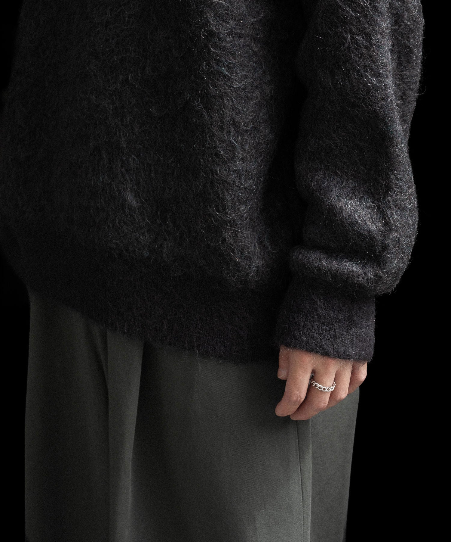 ssstein(シュタイン)のKID MOHAIR MIX JACQUARD KNIT LS - CHARCOAL MIXの公式通販サイトsession福岡セレクトショップ