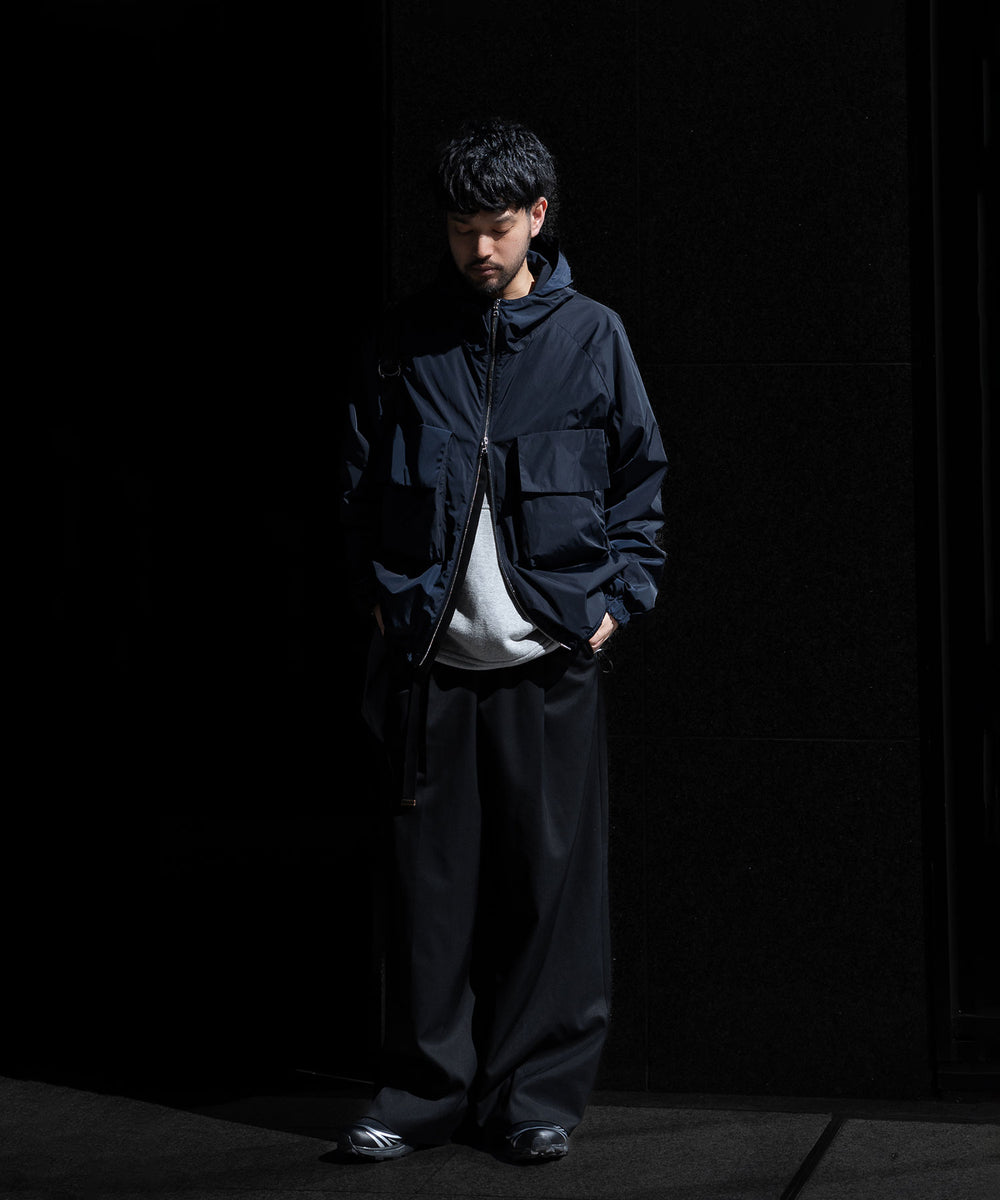 【stein】ssstein シュタインのNYLON TAFTA HOODED SHORT JACKETのDARK NAVY　 公式通販サイトsession福岡セレクトショップ