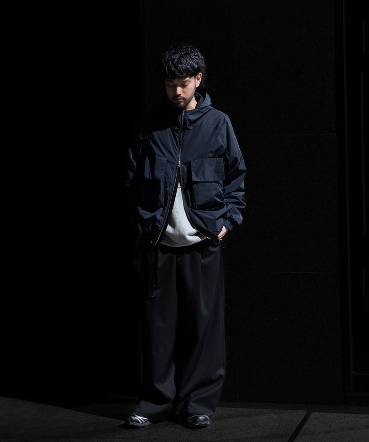 【stein】ssstein シュタインのNYLON TAFTA HOODED SHORT JACKETのDARK NAVY　 公式通販サイトsession福岡セレクトショップ