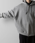 画像をギャラリービューアに読み込む, ssstein(シュタイン)のCOTTON DOUBLE KNIT TUCKED ZIP HOODIE - TOP GREYの公式通販サイトsession福岡セレクトショップ
