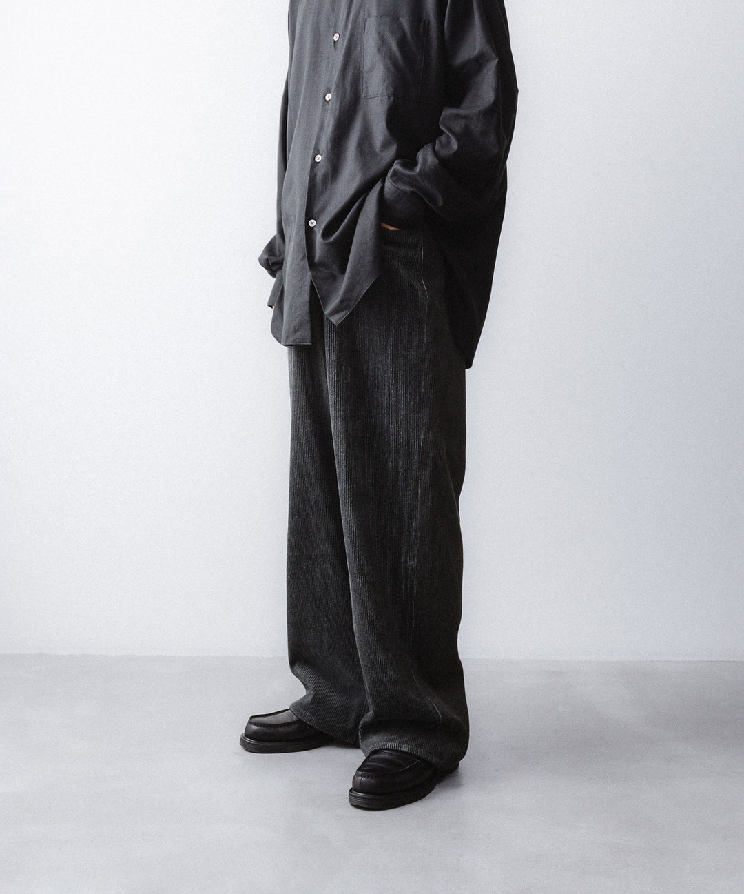 nakedgauge ネイキッドゲージのSUMI/INDIGO CORDUROY ASHLEY PANTSのBLACKの公式通販サイトsession福岡セレクトショップ