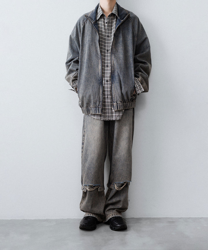 CODA コーダ GREY CHECK VISCOSE RAW EDGES SHIFT SHIRT - GREY CHECK 公式通販サイトsession福岡セレクトショップ