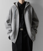 画像をギャラリービューアに読み込む, ssstein(シュタイン)のCOTTON DOUBLE KNIT TUCKED ZIP HOODIE - TOP GREYの公式通販サイトsession福岡セレクトショップ
