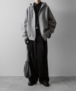 画像をギャラリービューアに読み込む, ssstein(シュタイン)のCOTTON DOUBLE KNIT TUCKED ZIP HOODIE - TOP GREYの公式通販サイトsession福岡セレクトショップ
