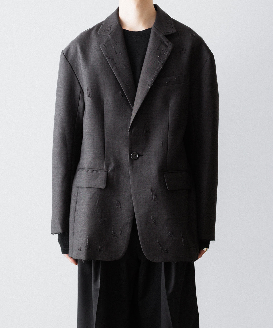 CODA コーダ BROWN WOOL POLY OVERSIZED ADAGIO DISTRESSED BLAZERのBROWN 公式通販サイトsession福岡セレクトショップ